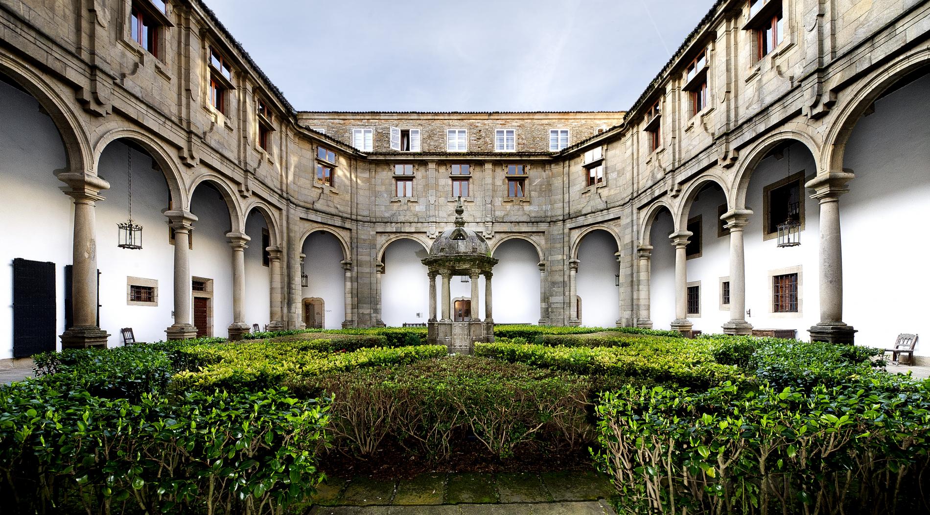 Parador de Santiago de Compostela, the oldest hotel in the world and the most historic Paradores in Spain, facing the cathedral plaza.